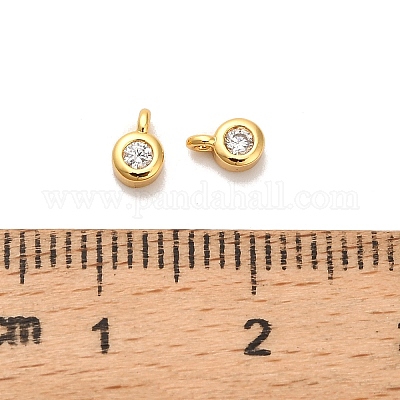 Латунные микро проложить кубического циркония подвески KK-H515-04G-1