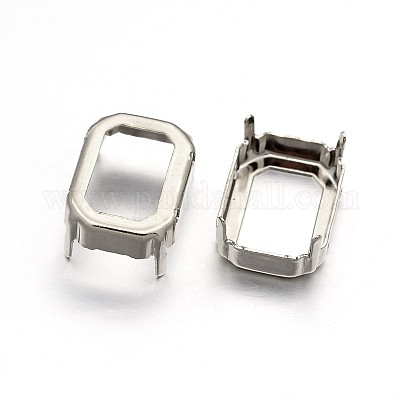 Прямоугольный восьмиугольный латунный пришивной штырь KK-N0084-A04-13x18-1