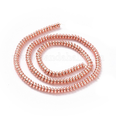 Гальванизировать немагнитных синтетический гематит бисер пряди G-L485-04B-RG-1