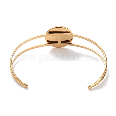 Ионное покрытие (ip) 304 нержавеющая сталь браслеты установка изготовление BJEW-B090-03D-G-1