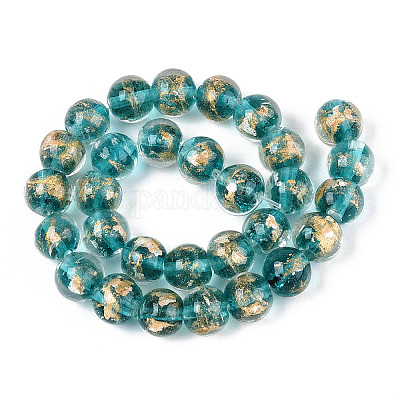 Ручной работы золотые и серебряные шарики фольги стекла FOIL-N030-03A-01E-1