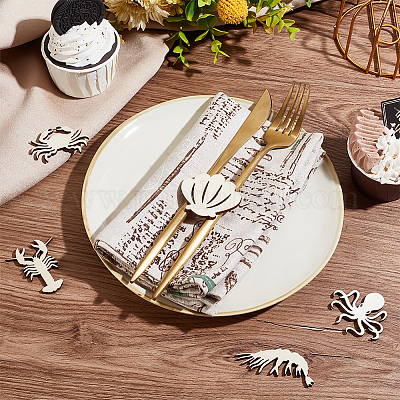 100 шт. 5 стиля необработанных деревянных вырезов WOOD-OC0002-87-1