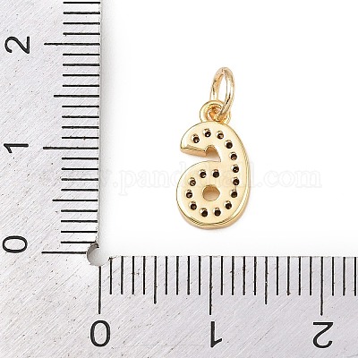 Латунные микропаве прозрачные кубические циркониевые подвески KK-G544-04G-06-1