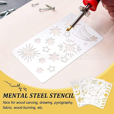 4шт 4 трафарета для резки из нержавеющей стали 304 DIY-FG0002-04-1