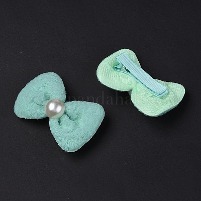 5 пара 5 стильных заколок крокодил из полиэстера с бантом и цветком PHAR-C012-01B-1