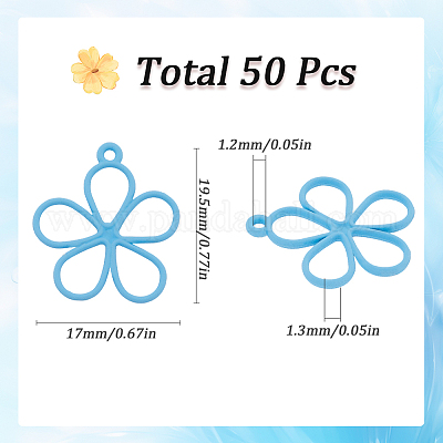 50 шт. полые подвески из окрашенного распылением сплава FIND-SC0012-27B-1