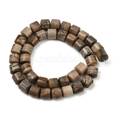 Естественного изображения яшмы бисер нитей G-G275-D19-10x10mm-1