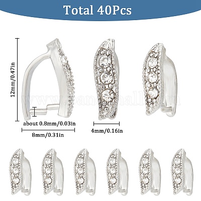 40 шт. латунные защелки на дужках KK-SC0003-55-1