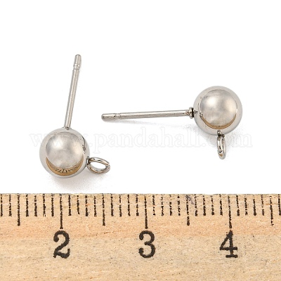 Фурнитура для сережек-гвоздиков из нержавеющей стали марки 304 STAS-O004-10D-P-1