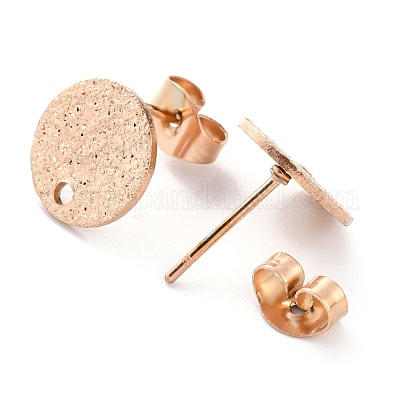 Ионное покрытие (ip) 304 нержавеющая сталь гвоздики фурнитура для сережек STAS-O144-01B-RG-1