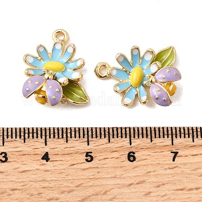 Подвески из эмали и сплава&nbsp;LS-ENAM-I063-01G-02-1