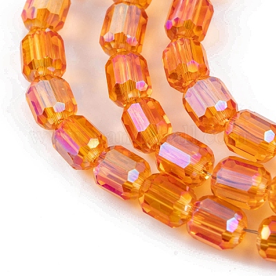 Стеклянные бусины с гальваническим покрытием  EGLA-D031-01S-1