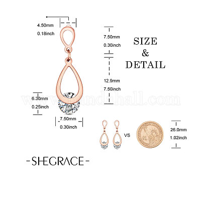 Серьги-гвоздики из нержавеющей стали с подвесками JE690A-1