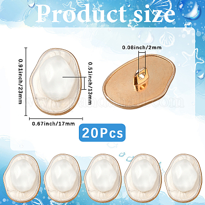 20 шт. пуговицы из сплава смолы с 1 отверстиями BUTT-CY0001-21B-1