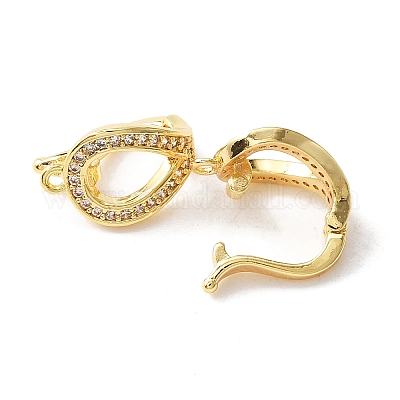 Латунная застежка из прозрачного кубического циркония FIND-WH0120-51G-1