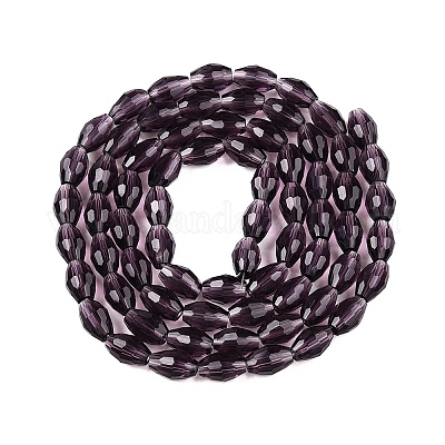 Прозрачные стеклянные бусины EGLA-A037-T6x8mm-D14-1