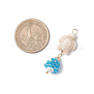 Подвески из стекла в виде морских организмов PALLOY-MZ00700-01-1