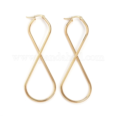 201 серьги-кольца из нержавеющей стали EJEW-L243-17A-G-1