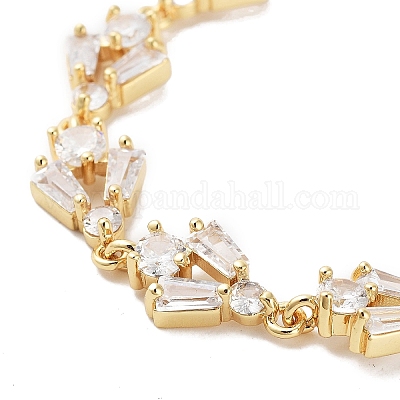 Браслеты-цепочки из латуни с покрытием стойки BJEW-R317-10G-1