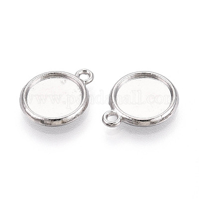 Подвески из сплава в тибетском стиле с оправой в виде кабошона PALLOY-N178-12AS-A-1