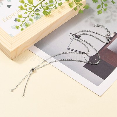 Изготовление ожерелья из нержавеющей стали 304 AJEW-JB00778-01-1