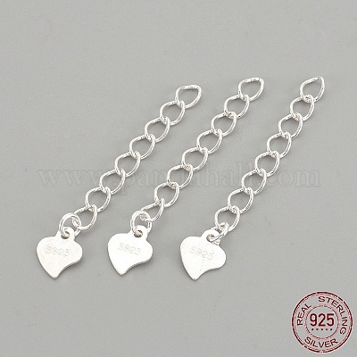 925 стерлинговое серебро скрученные удлинительные цепи STER-S002-32-1