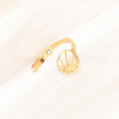 Открытые кольца манжеты из нержавеющей стали 304 RJEW-D337-01B-G-1