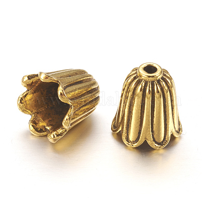 Тибетском стиле сплав шарик крышки X-TIBEB-00864-AG-NR-1