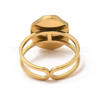 Настройки колец для открытых манжет из нержавеющей стали 304 RJEW-Z018-43G-1