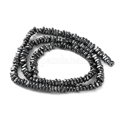 Гальванические нити из синтетических немагнитных гематитовых бусин G-I364-B01-02-1