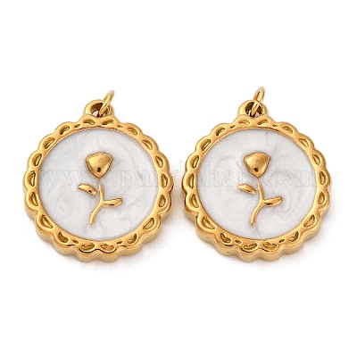 Подвески из нержавеющей стали 304 с эмалью STAS-U061-51G-02A-1