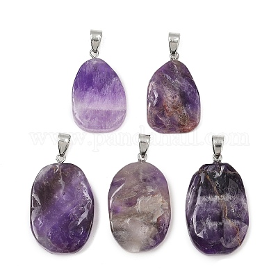 Подвески из натурального аметиста  G-C256-01E-1