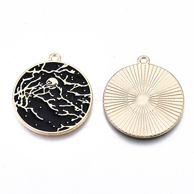 Подвески из экологически чистого сплава с эмалью ENAM-Q437-039-NR-1