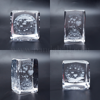 Прозрачные стеклянные украшения дисплея DJEW-WH0010-38-1