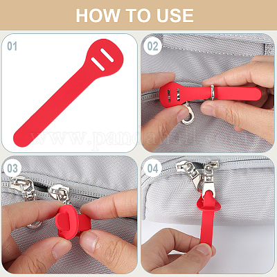 24 шт. 4-х цветные ПВХ-язычки для застежки-молнии&nbsp;PVC-GF0001-02A-01-1