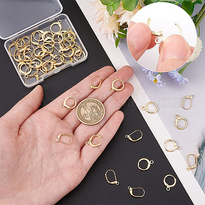 60шт 2 стиля латунные серьги с рычагом KK-CN0001-82-1