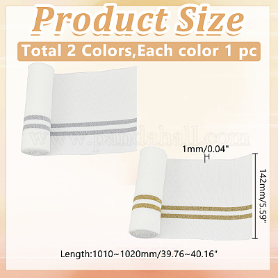 2 шт. 2-цветная полиэстеровая резинка в полоску для манжет FIND-WR0011-27-1