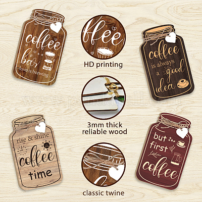 Деревянная подвеска HJEW-WH0074-011-1