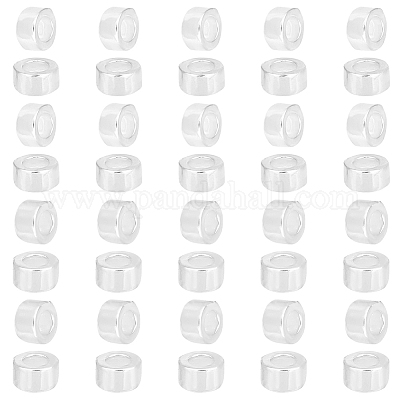 40шт 2 стиля 925 бусины из стерлингового серебра STER-DR0001-20-1