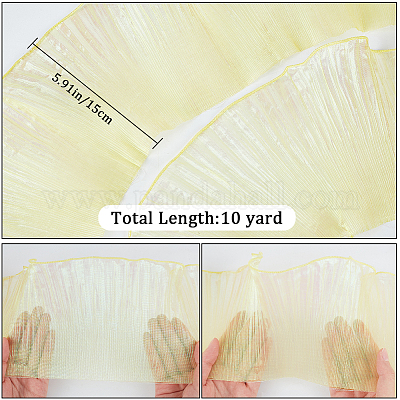 10 ярд ленты цвета русалки из полиэстера со складками и кружевной отделкой DIY-WH0419-44A-1