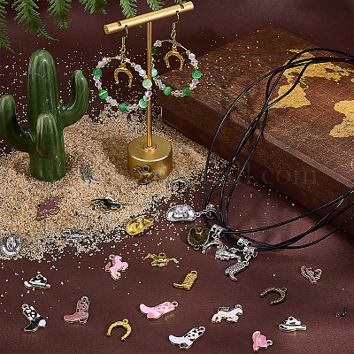 120 шт. 24 стиля подвески из сплава и эмали в стиле ковбоев на западе FIND-PH0027-75-1