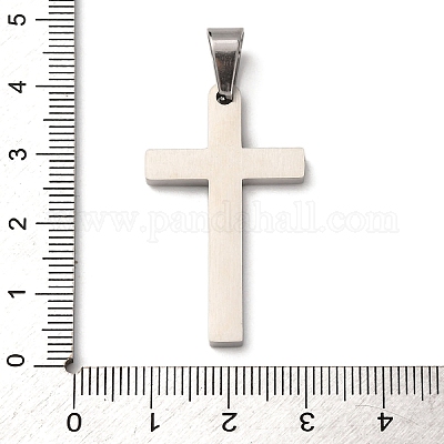 Подвески-кресты из нержавеющей стали 304 с библейской тематикой STAS-F323-11P-1