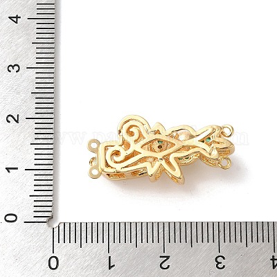 Латунные микро проложить кубического циркония ящик с застежками KK-A227-18G-1