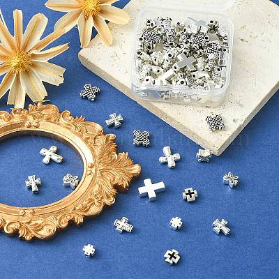 80шт 8 стильные бусины из сплава в тибетском стиле TIBEB-YW0001-15-1