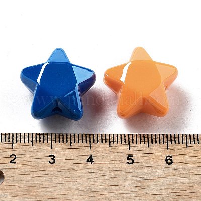 Непрозрачные акриловые бусины&nbsp;X-OACR-Z017-04D-1