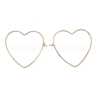 40 шт. 4 стиля латунных сережек-колец KK-BC0002-39-1