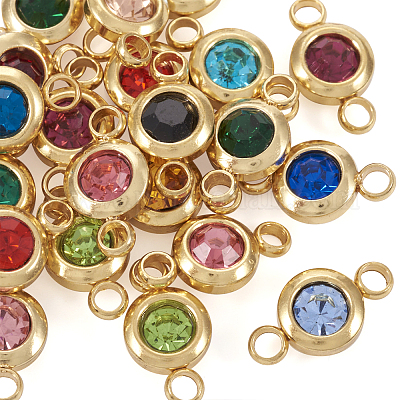 34 шт. 17 цвета 304 нержавеющая сталь стразы соединительные подвески STAS-TA0002-24-1