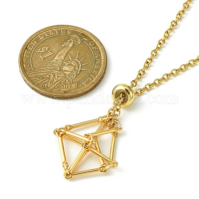 Мешочек из нержавеющей стали 304 в технике макраме NJEW-JN04468-02-1