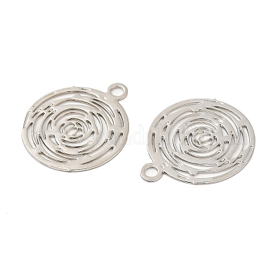 Долговечные филигранные подвески из латуни с покрытием KK-K336-25A-P-1