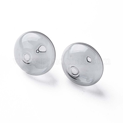 Прозрачные бусины из дутого стекла ручной работы GLAA-T012-52C-1